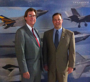 Tulsa Mayor Dewey Bartlett and U.S. Rep. Jim Bridenstine at an F-35 contractor event in Tulsa. Photo by David Arnett, Tulsa Today