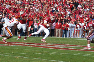 OU quarterback Trevor Knight carries the ball during Saturday's win over Iowa State