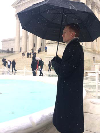 Rep. James Lankford (today outside the Supreme Court as case is debated. 