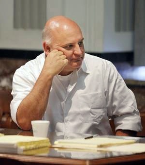 Blackmail defendant Al Gerhart sits at the defense table at the Oklahoma County courthouse Tuesday. PHOTO BY PAUL B. SOUTHERLAND, THE OKLAHOMAN