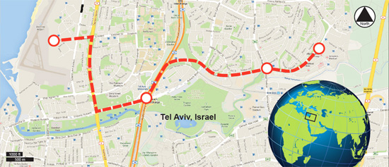 SkyTran Tel Aviv Route
