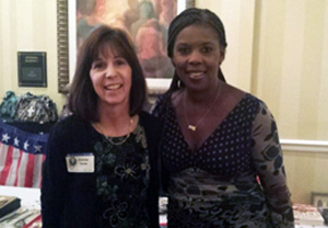 Joanne Tryee, Vice Chair, shown here with Star Parker