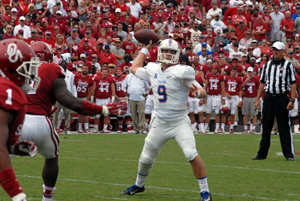 Quarterback Dane Evans and the TU offense scorched the OU defense with 603 total yards Saturday.