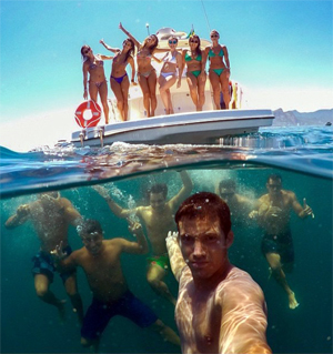 This "Best Group Selfie" noted on Reddit, was later asserted a photoshop.
