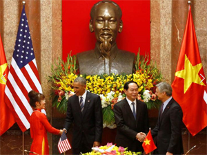 Barack Obama in Vietnam (Photo: Sky News)