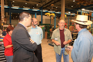 Tulsa County Commissioner John Smaligo, District 1 meets with American Maintenance workers.